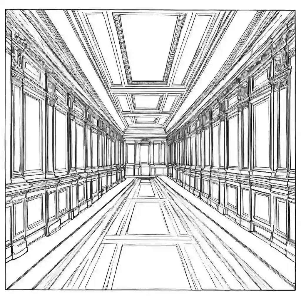 The Louvre coloring pages